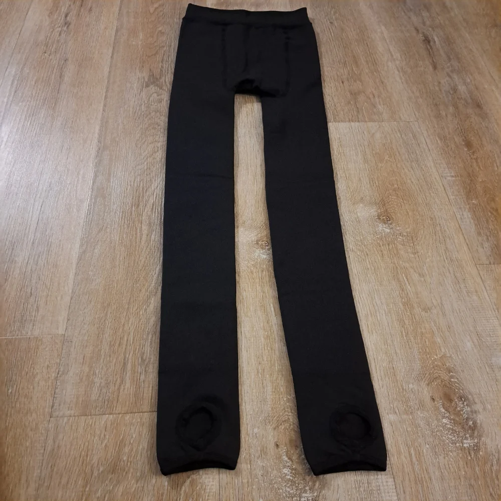 Black Fleece Lined Women's Tights New